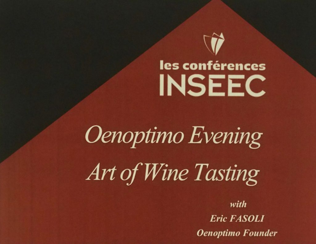 inseec œnoptimo evening art of wine tasting